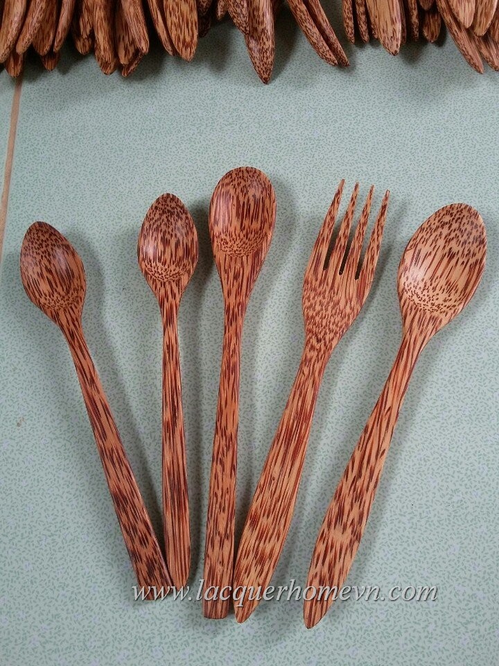 Muỗng, nĩa gỗ dừa giá sỉ, số lượng lớn