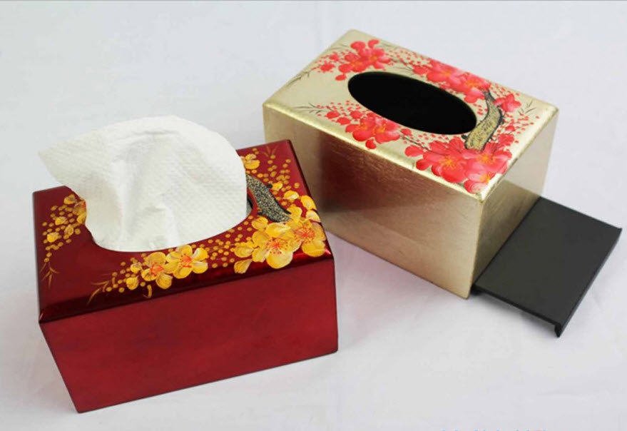 lacquer tissue box cover